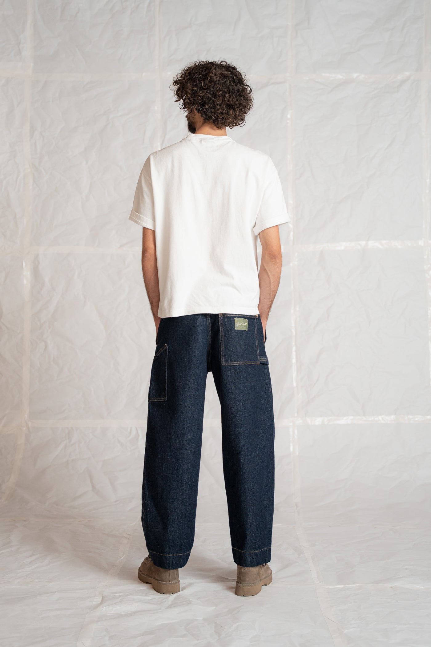 Jeans Apollo uomo in cotone biologico con elastico in vita - Blu Indaco