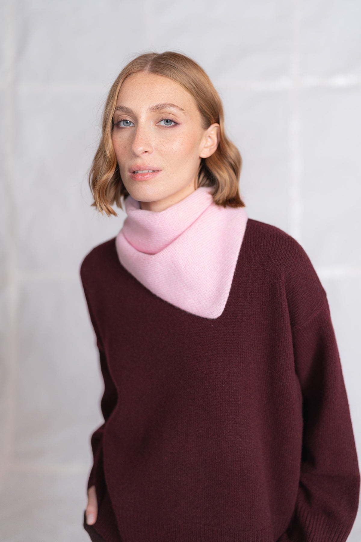 Maglia Alba in lana e cashmere - Prugna