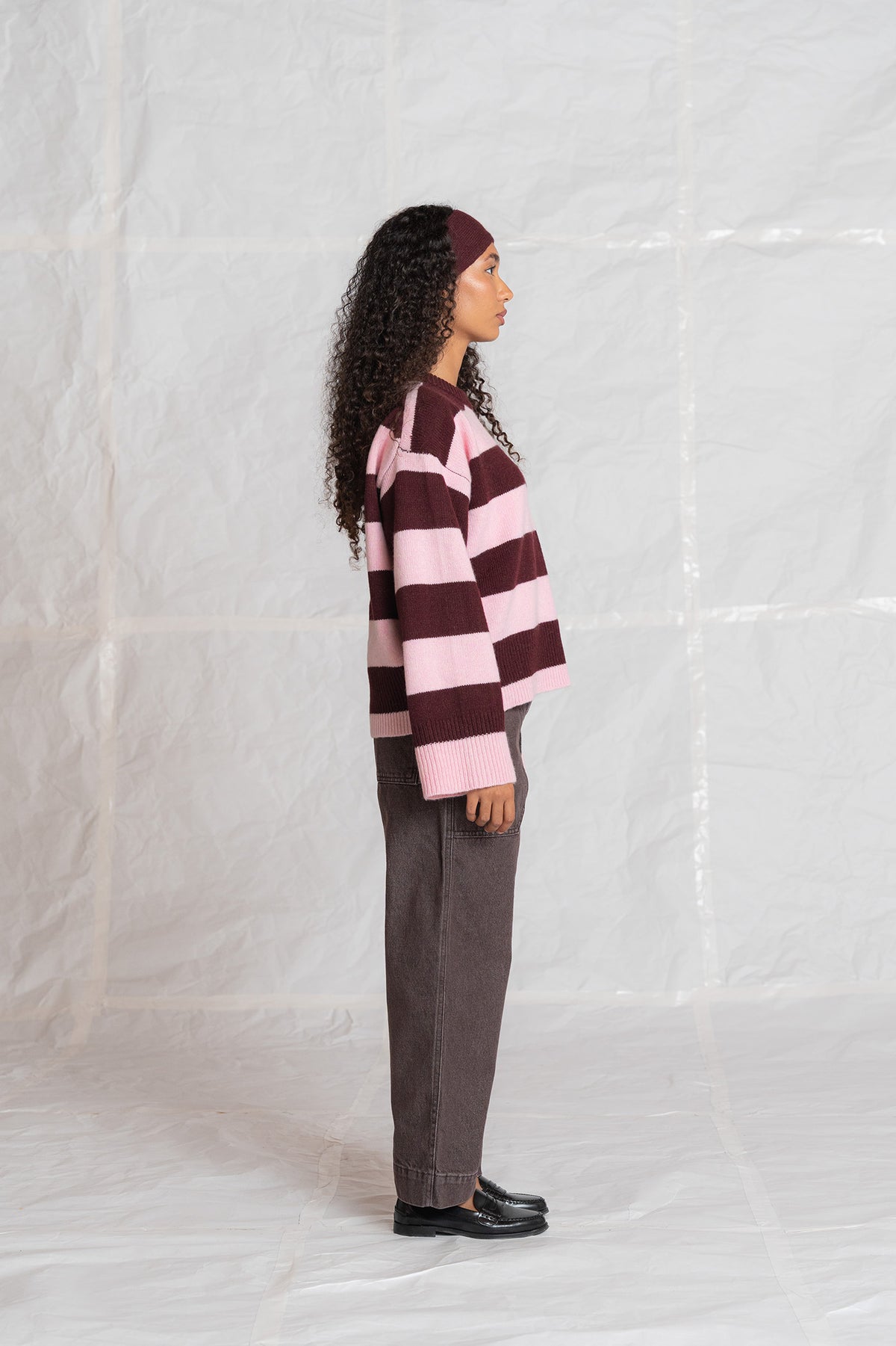 Jeans Apollo in cotone con elastico in vita - Marrone stonewased