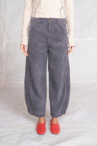 Pantalone Selene in velluto con elastico in vita - Malva