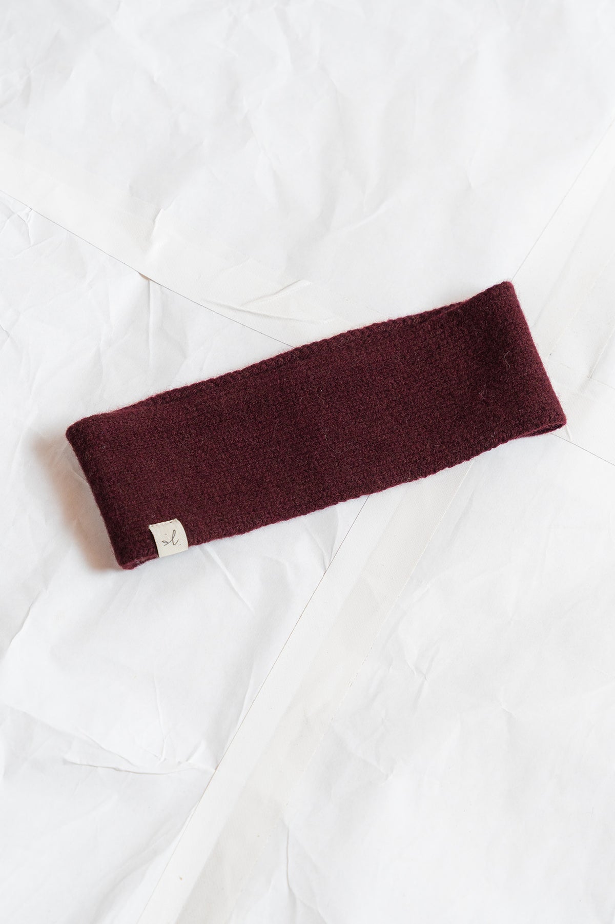 Fascia in lana e cashmere - Prugna