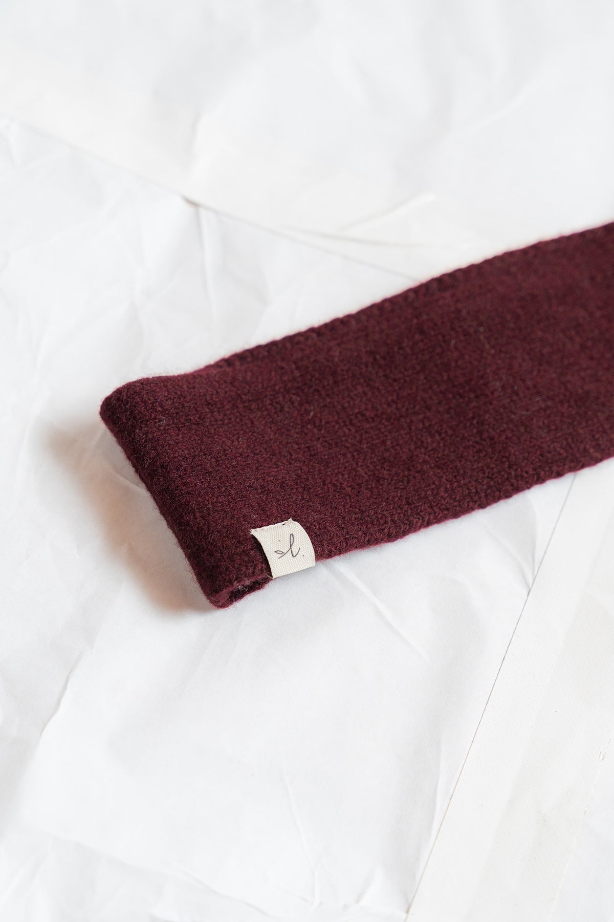 Fascia in lana e cashmere - Prugna
