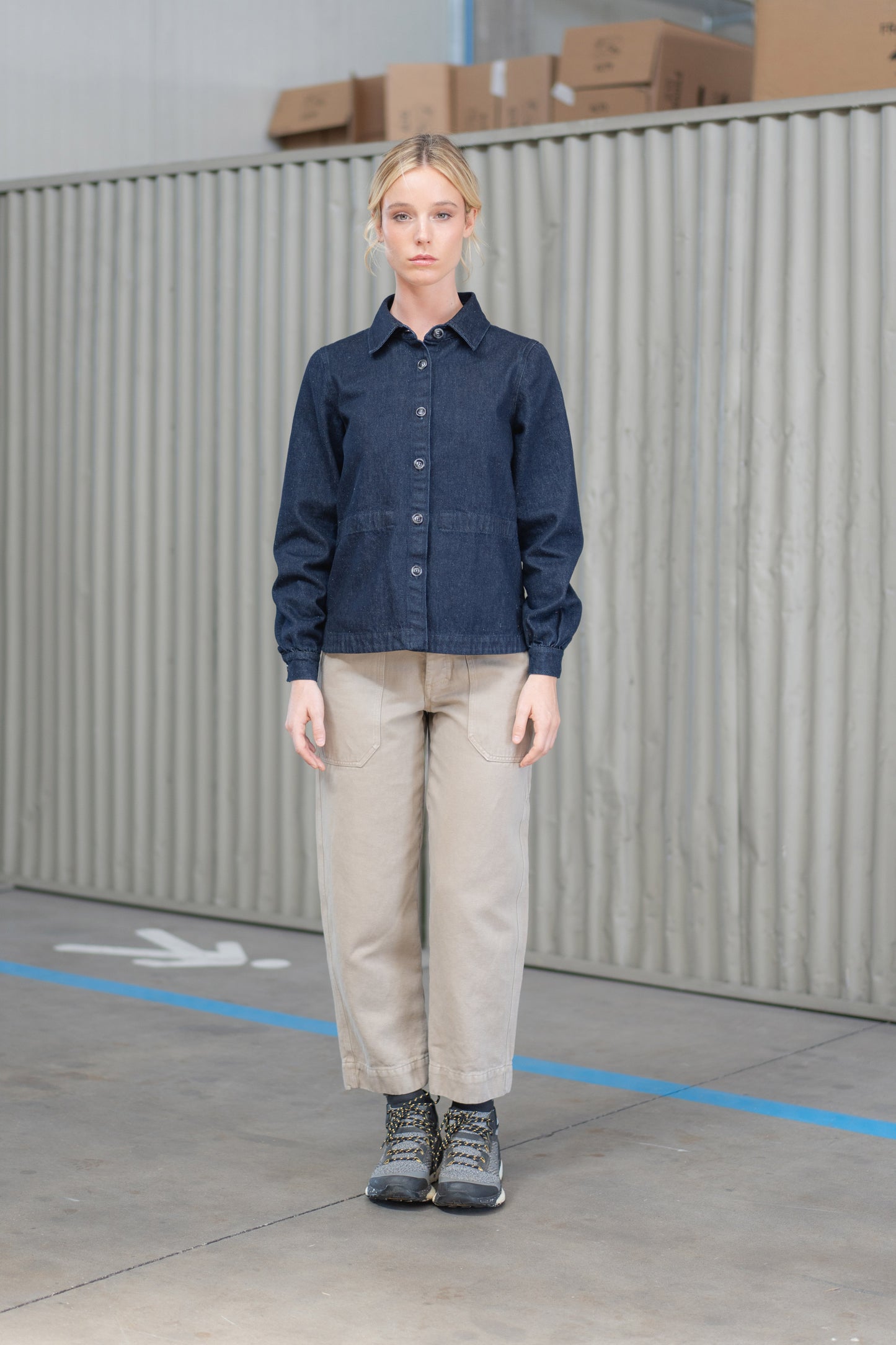 Overshirt Jeans Eva - Blu Indaco
