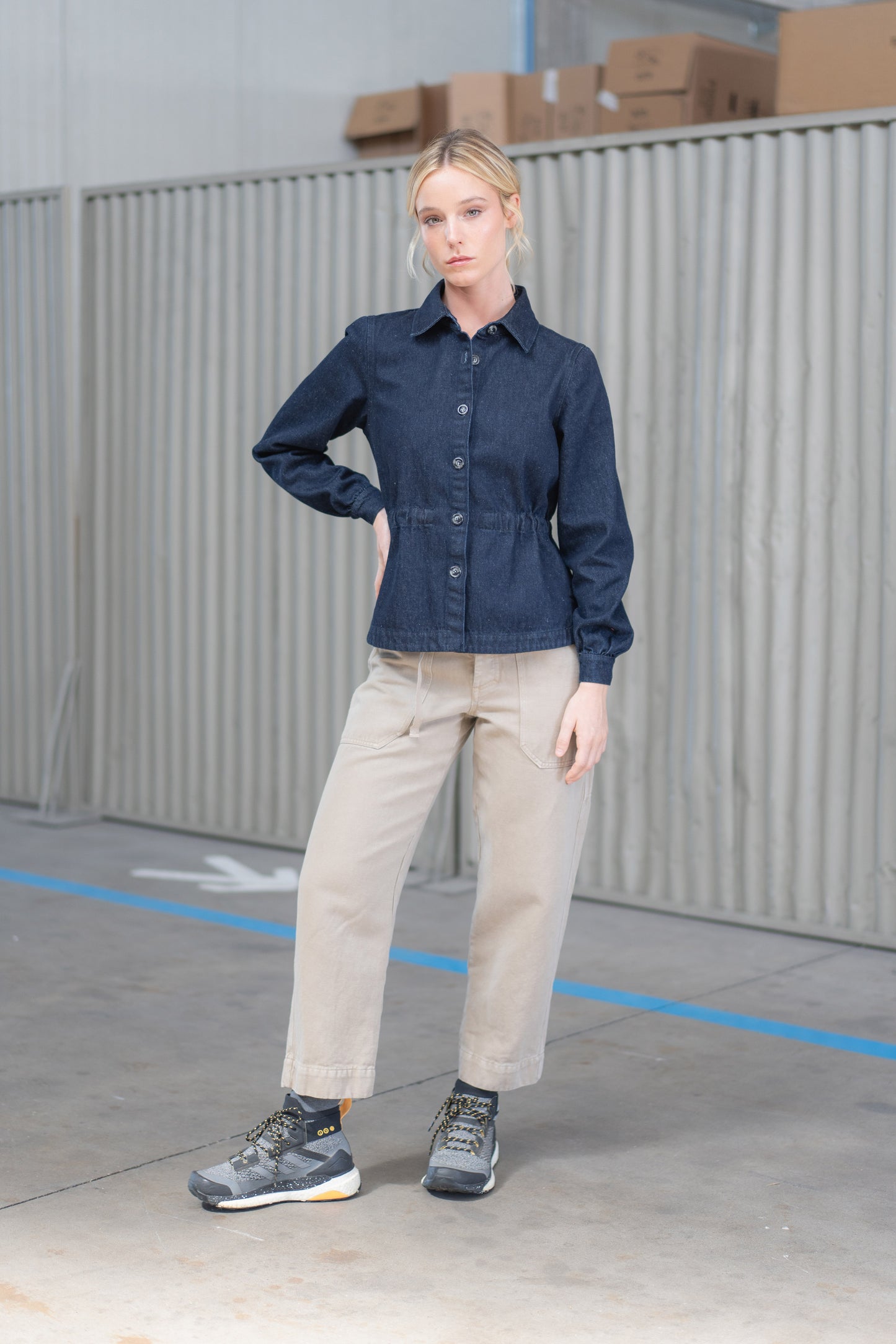 Overshirt Jeans Eva - Blu Indaco