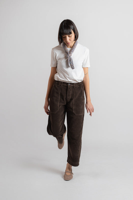 Pantaloni Apollo in velluto - Marrone