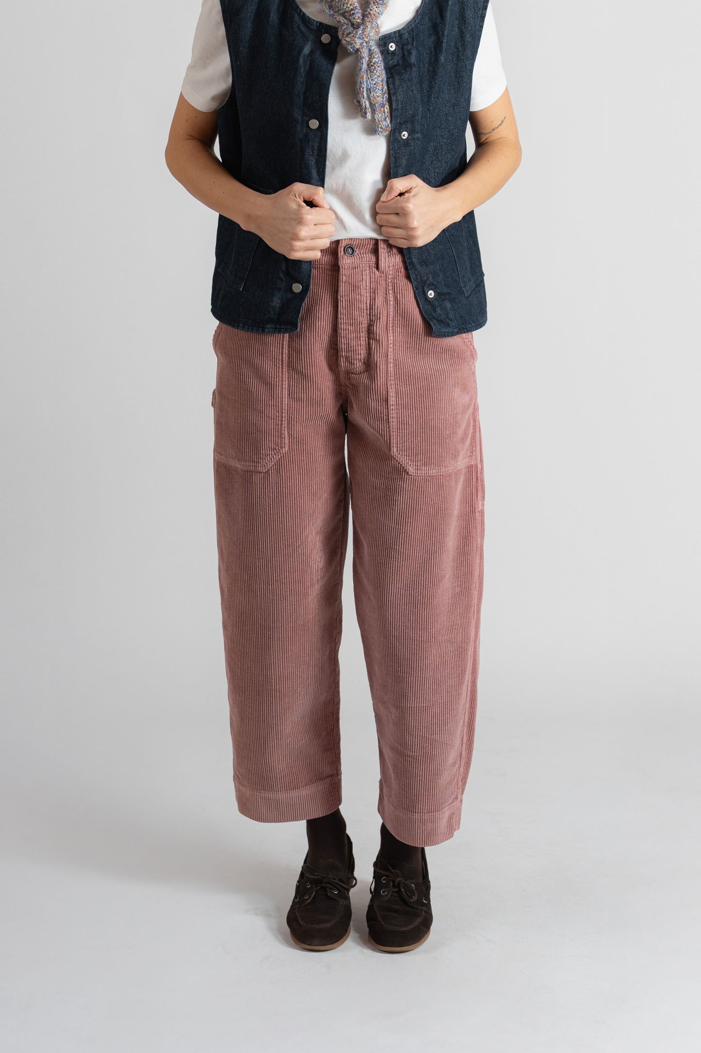 Pantaloni Apollo in velluto - Rosa antico