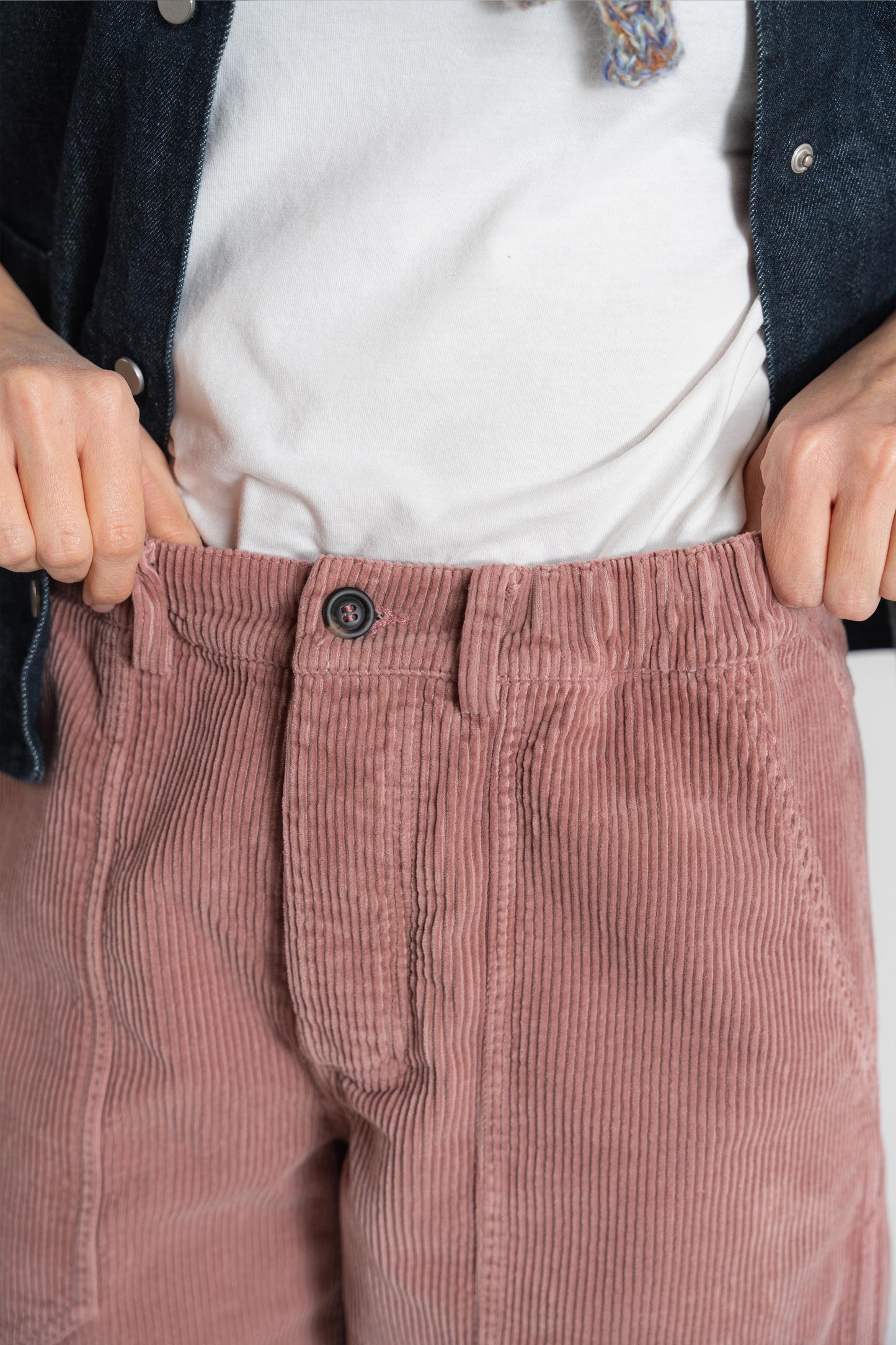 Pantaloni Apollo in velluto - Rosa antico