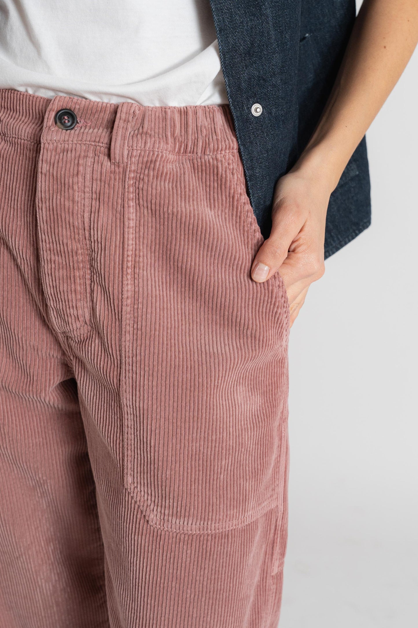 Pantaloni Apollo in velluto - Rosa antico