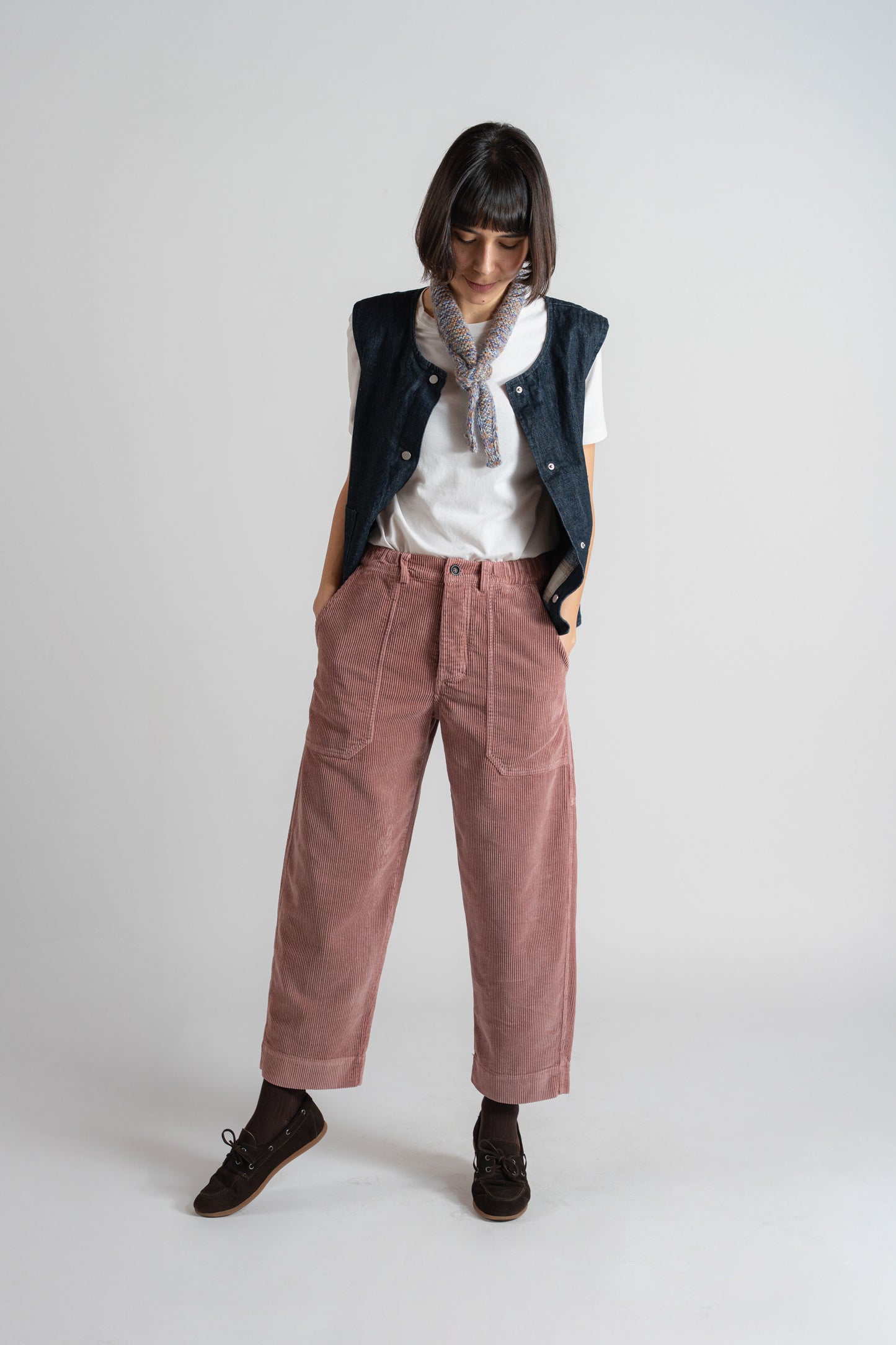 Pantaloni Apollo in velluto - Rosa antico