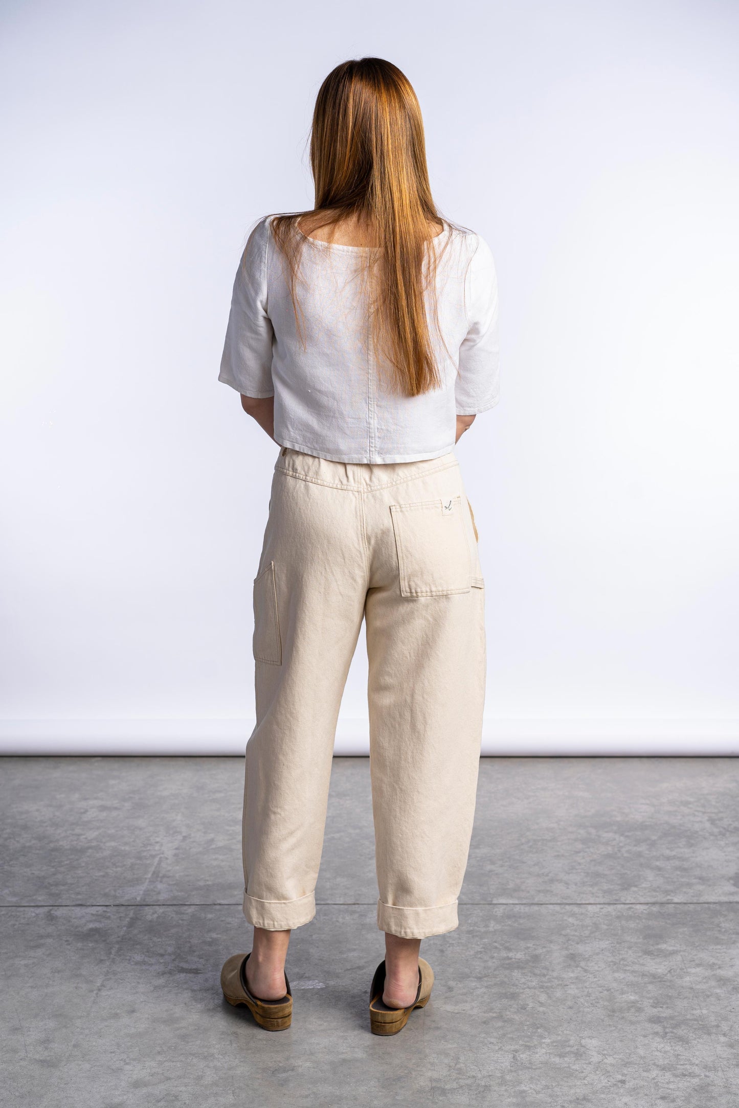 Pantaloni Apollo in Denim di Canapa - Relaxed fit - Bianco Panna
