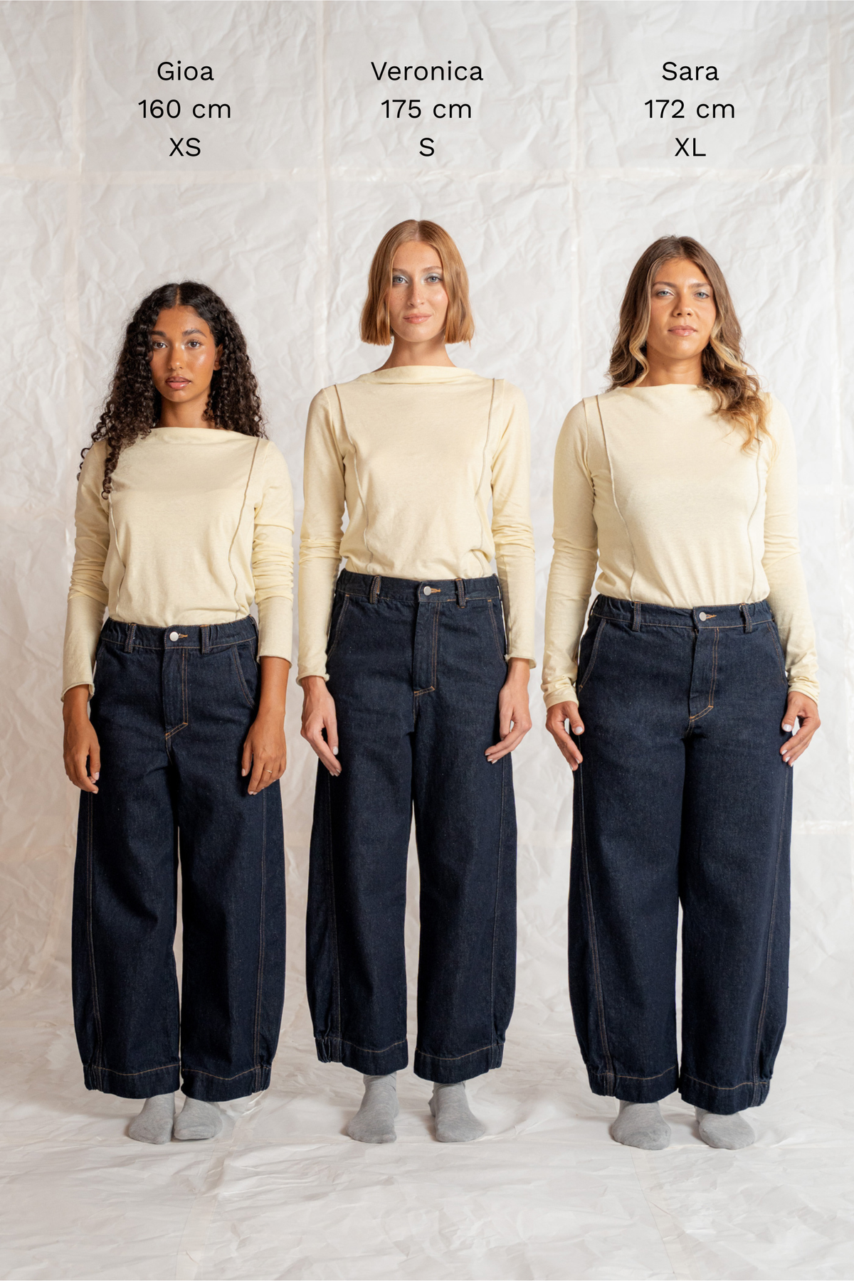 Selene Jeans in Recycled Cotton with Elastic Waistband - Indigo Blue