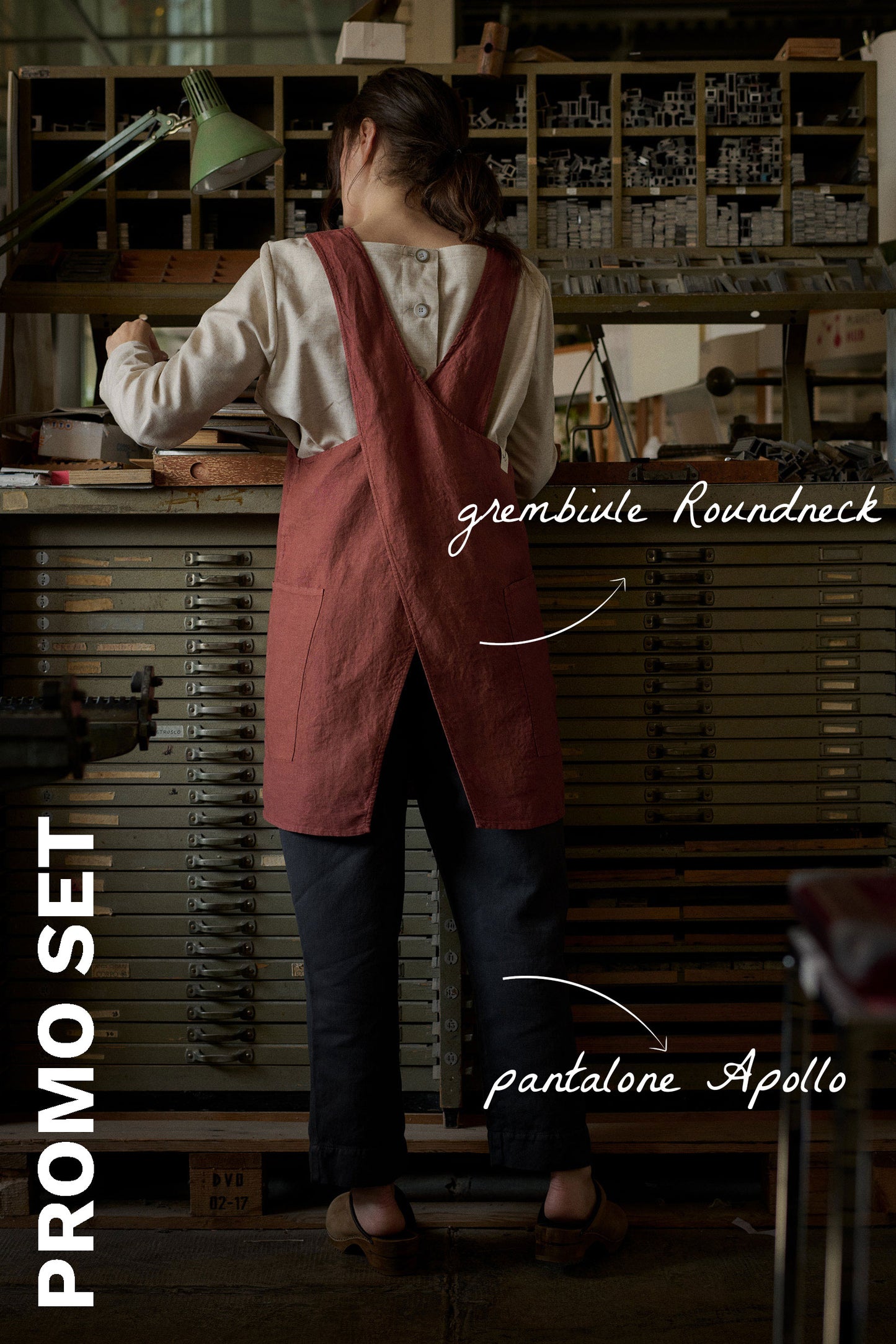 PROMO SET: Grembiule Roundneck + Pantalone Apollo - Relaxed fit