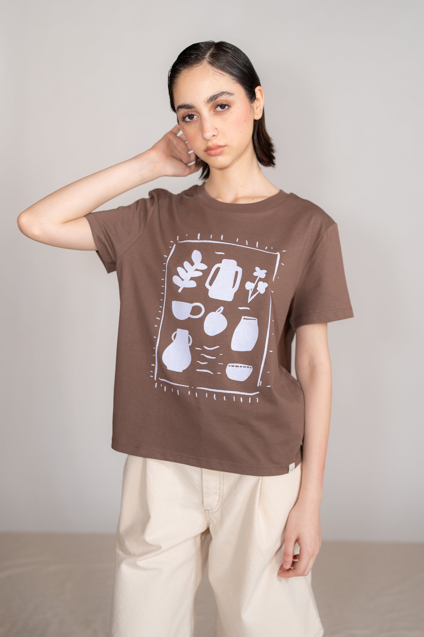 Sweatshirt mit Rundhalsausschnitt „Uno spazio da custodire” (Ein Ort zum Bewahren) – Bio-Baumwolle – Marineblau