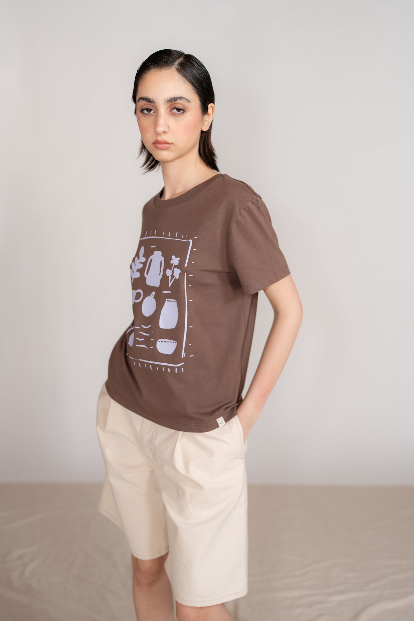 Sweatshirt mit Rundhalsausschnitt „Uno spazio da custodire” (Ein Ort zum Bewahren) – Bio-Baumwolle – Marineblau