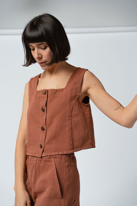 Top Yoko Denim di Canapa