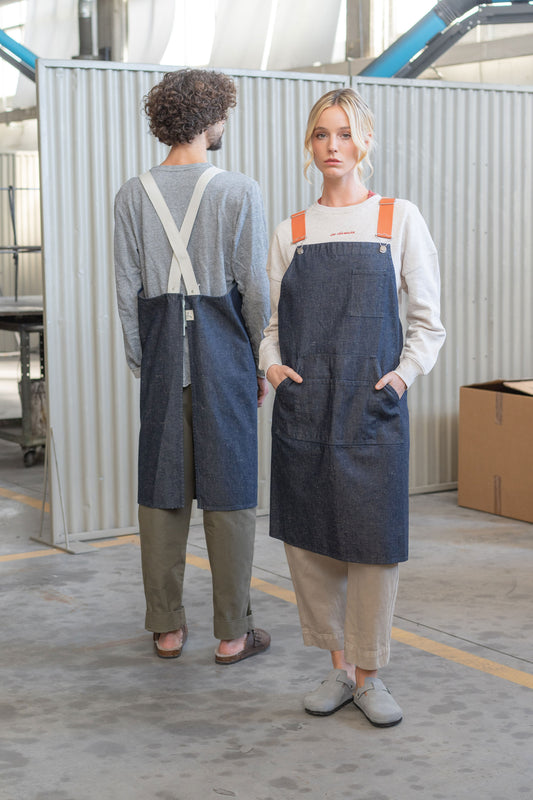 Grembiule Unisex - Jeans Cotone-Lino
