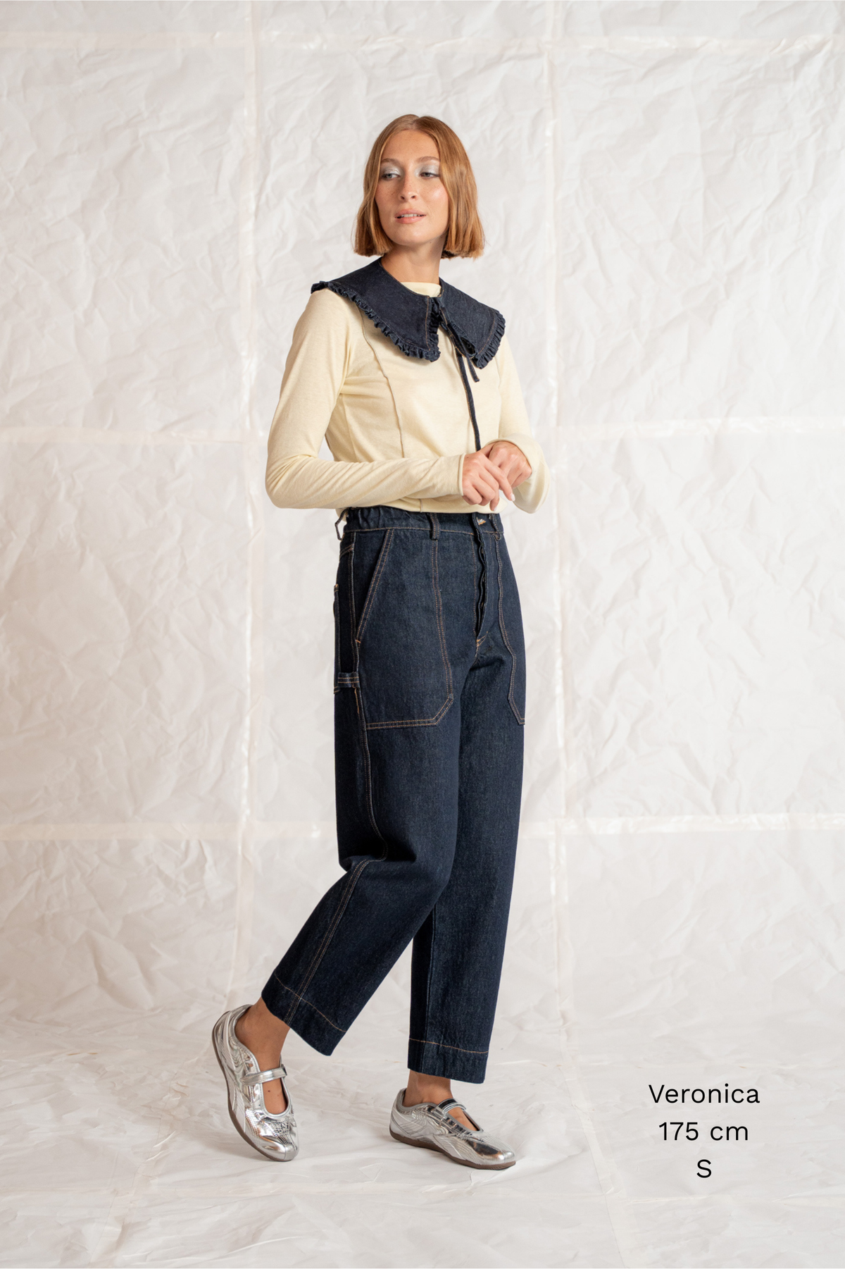 Jeans Apollo in cotone biologico con elastico in vita - Blu Indaco