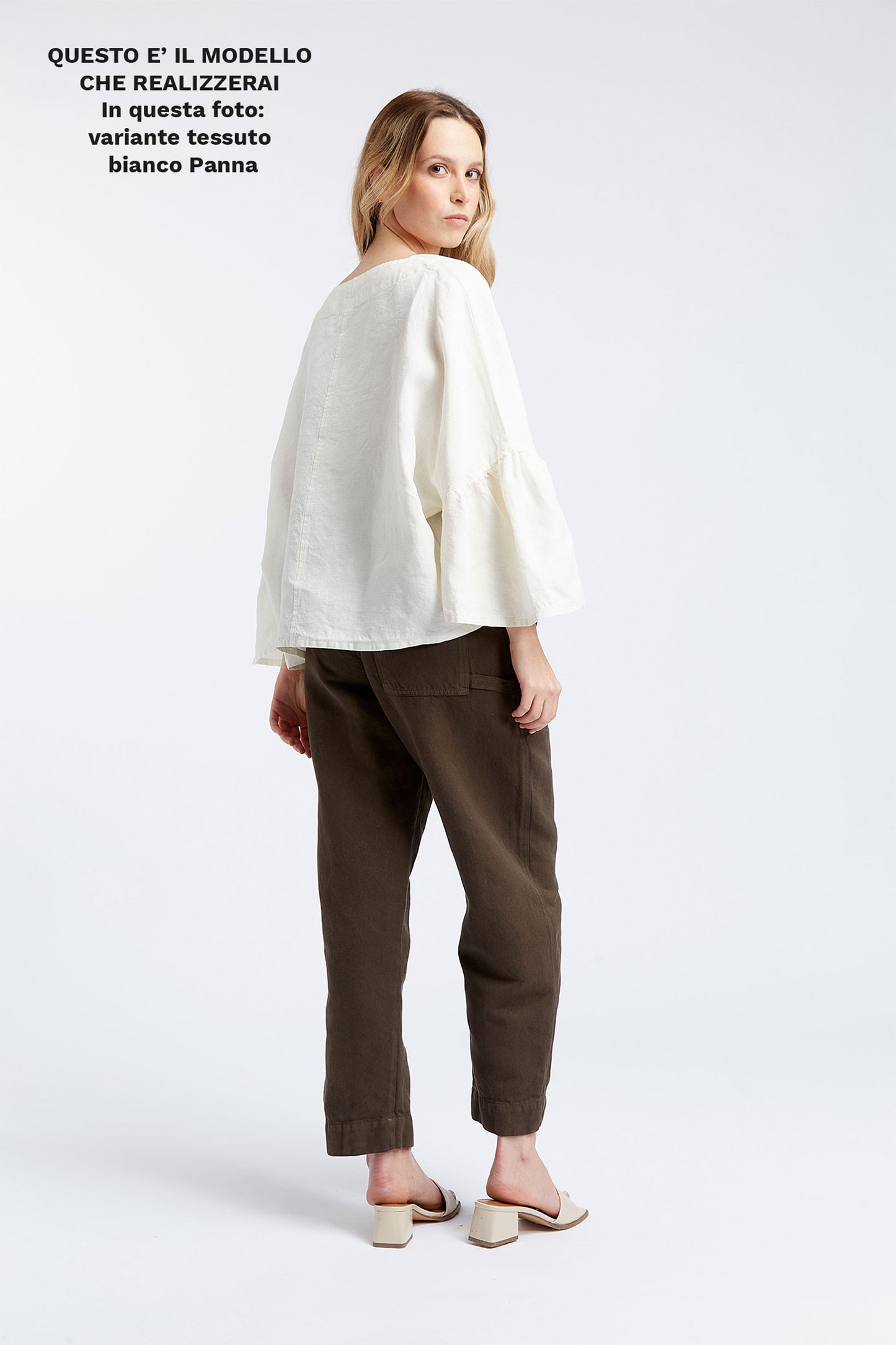 KIT Blusa Bloom:  Cartamodello Cartaceo + Tessuto