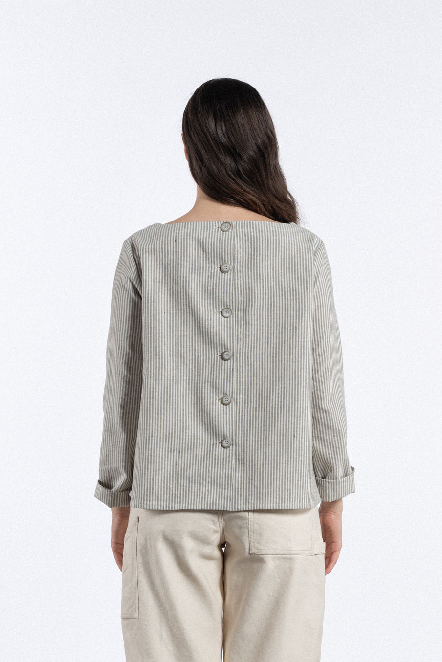 KIT Blusa con bottoni:  Cartamodello Cartaceo + Tessuto