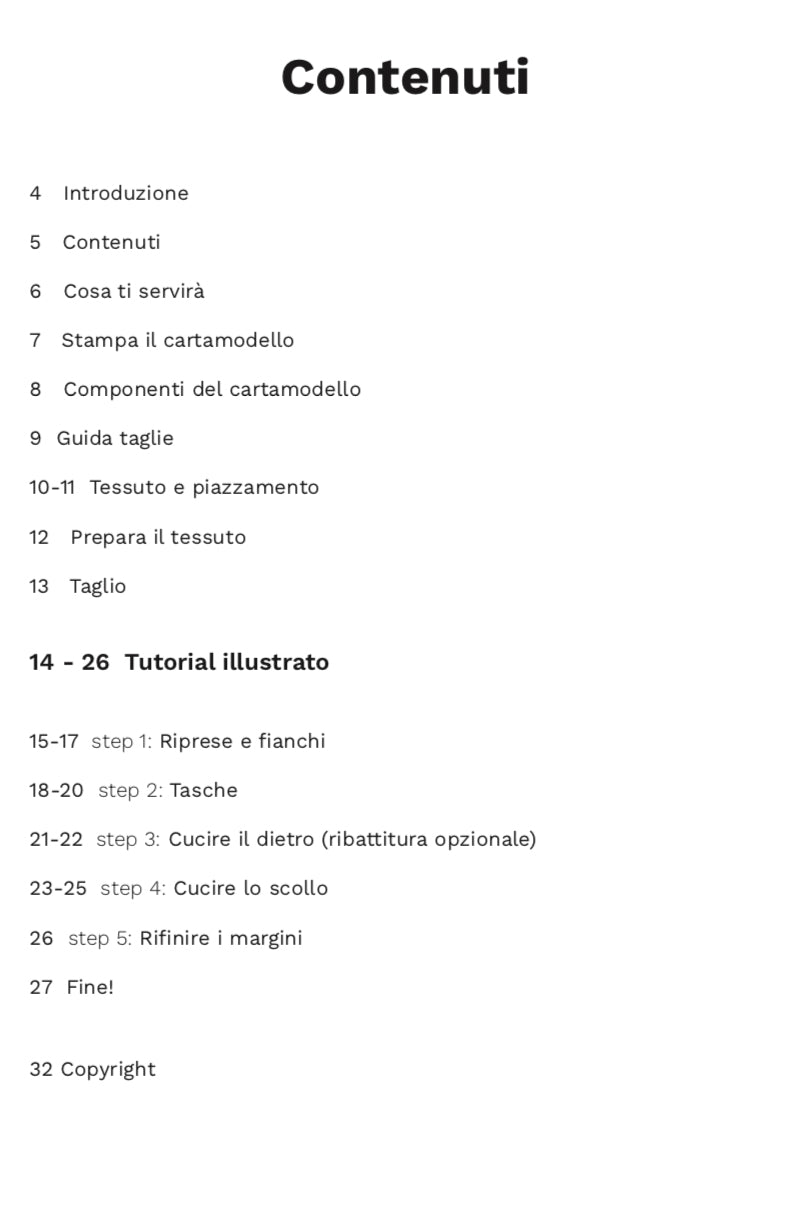 Tunica Kimono: Cartamodello + Tutorial Video + Tutorial PDF