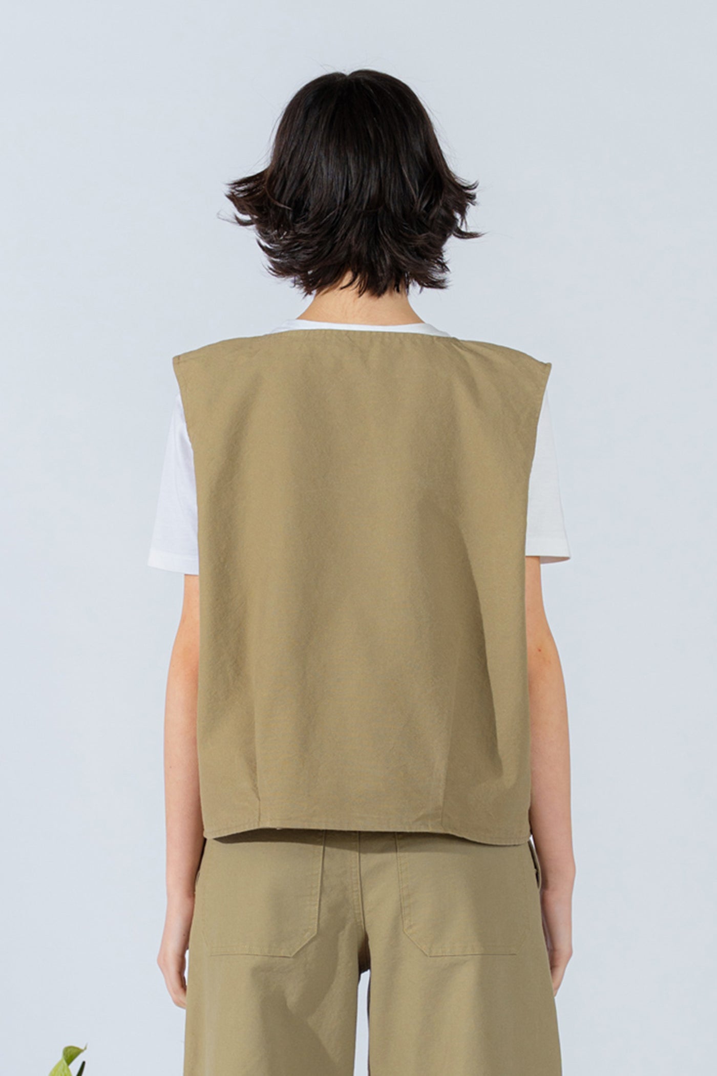 Wendeweste Iris - Jeans + Karomuster