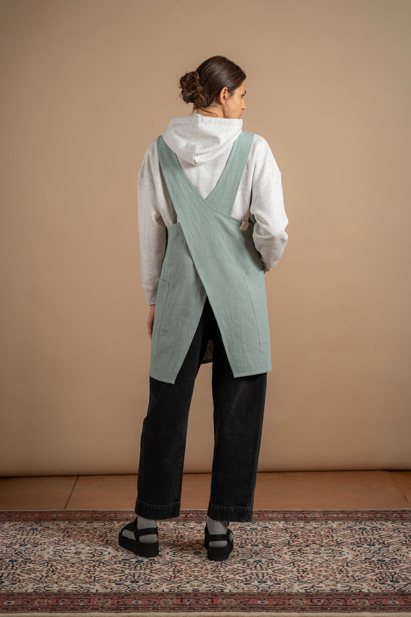 Schürze/Kleid für Damen – Aquagrün