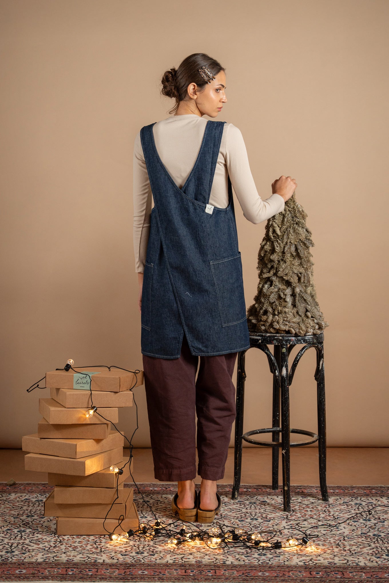 Schürze/Kleid Damen - Jeans Baumwolle-Hanf