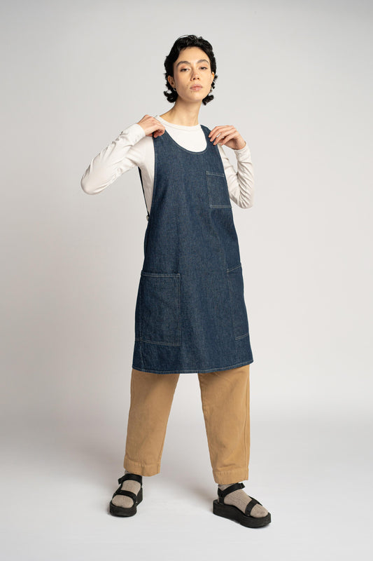 R1 - Grembiule/Vestito Jeans donna - Tg. XL