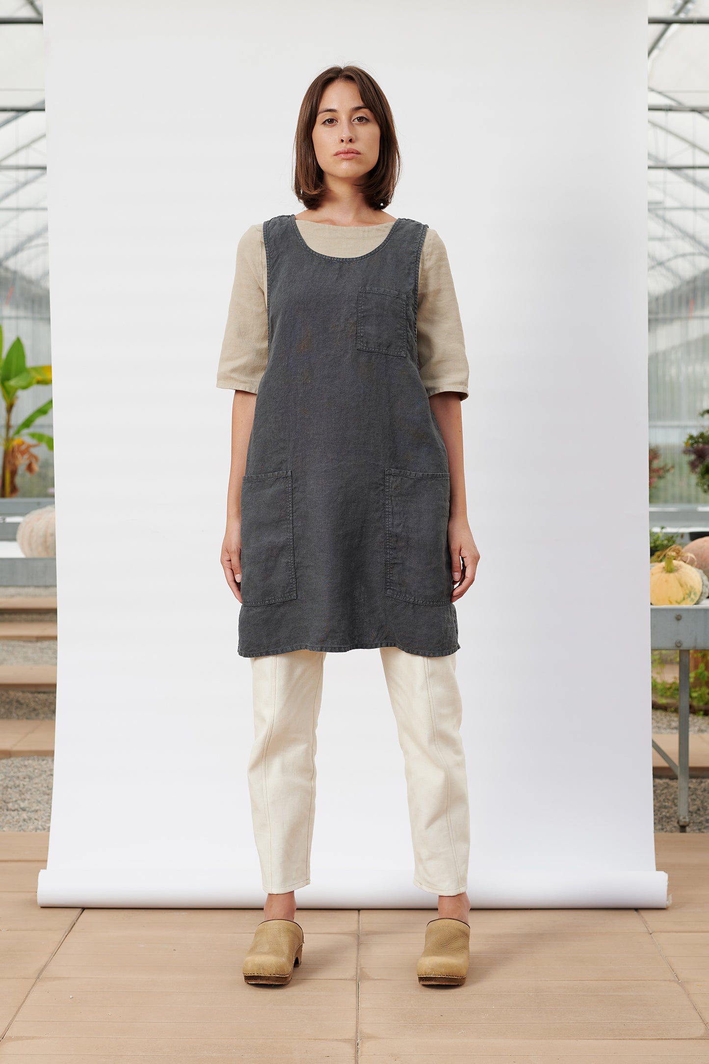 GR2 - Grembiule/Vestito incrociato Ardesia - Tg. XS/S