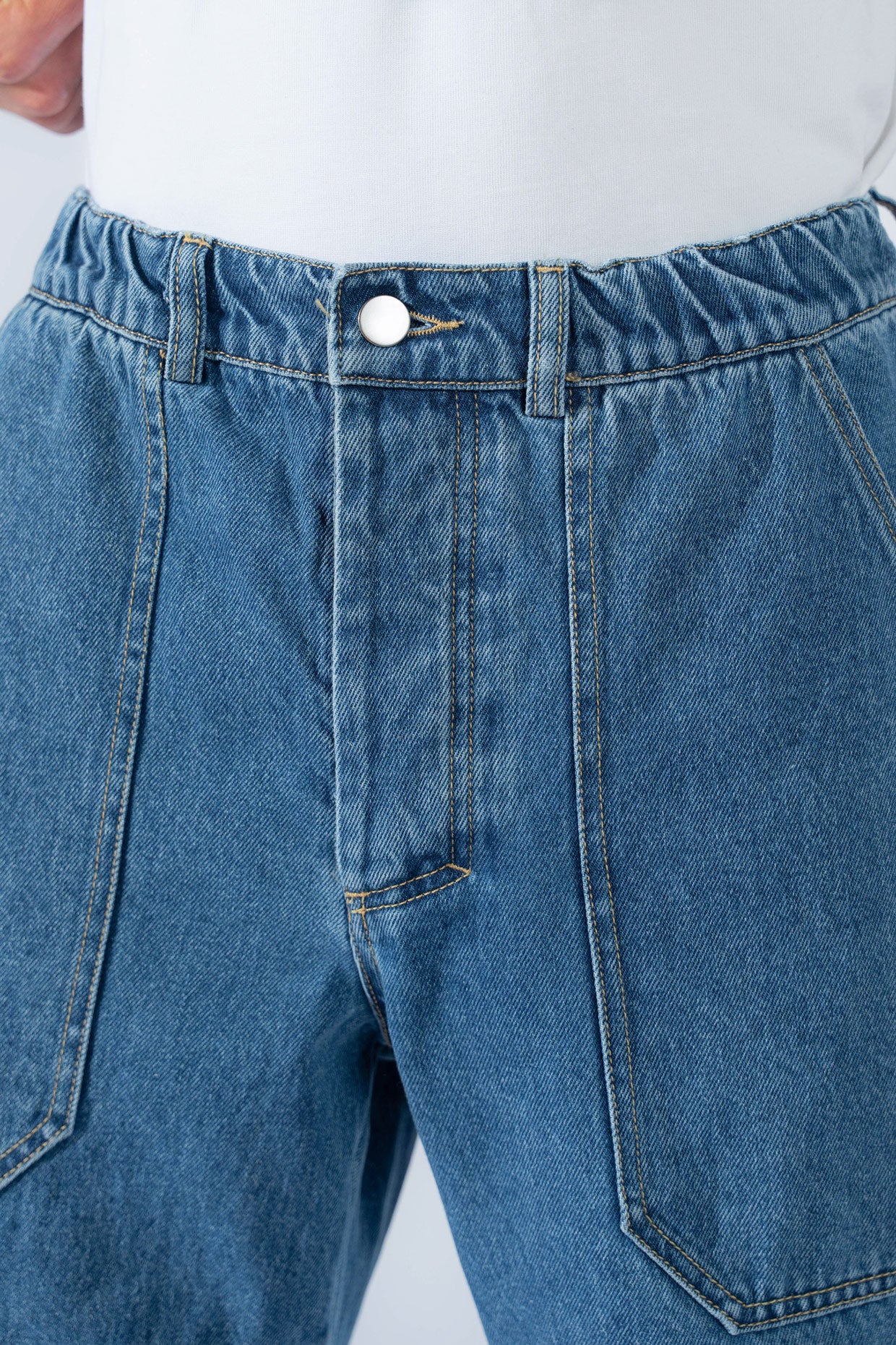 Jeans Apollo uomo in cotone riciclato - Blu washed