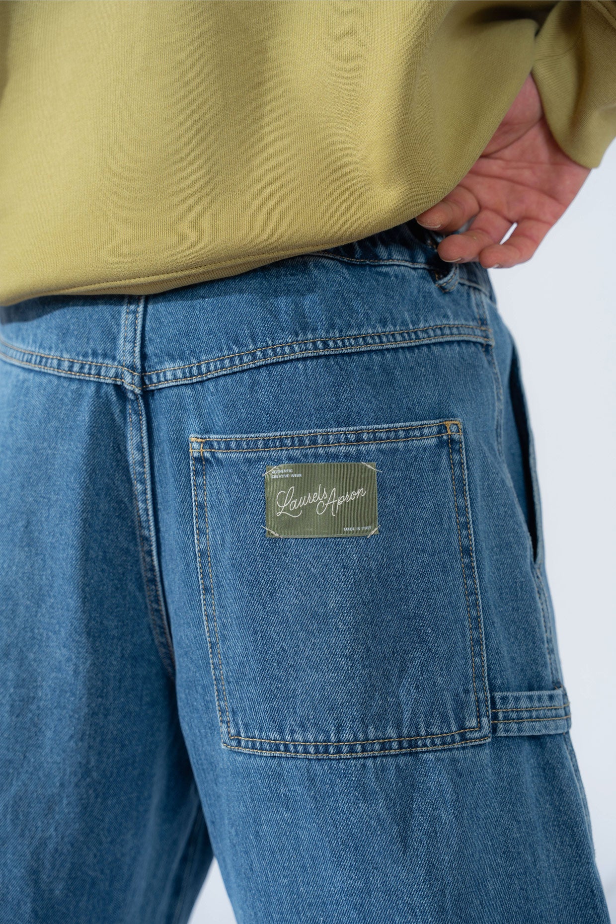 Jeans Apollo uomo in cotone riciclato - Blu washed