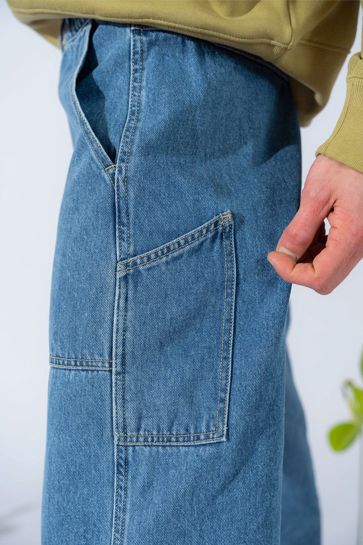 Jeans Apollo uomo in cotone riciclato - Blu washed