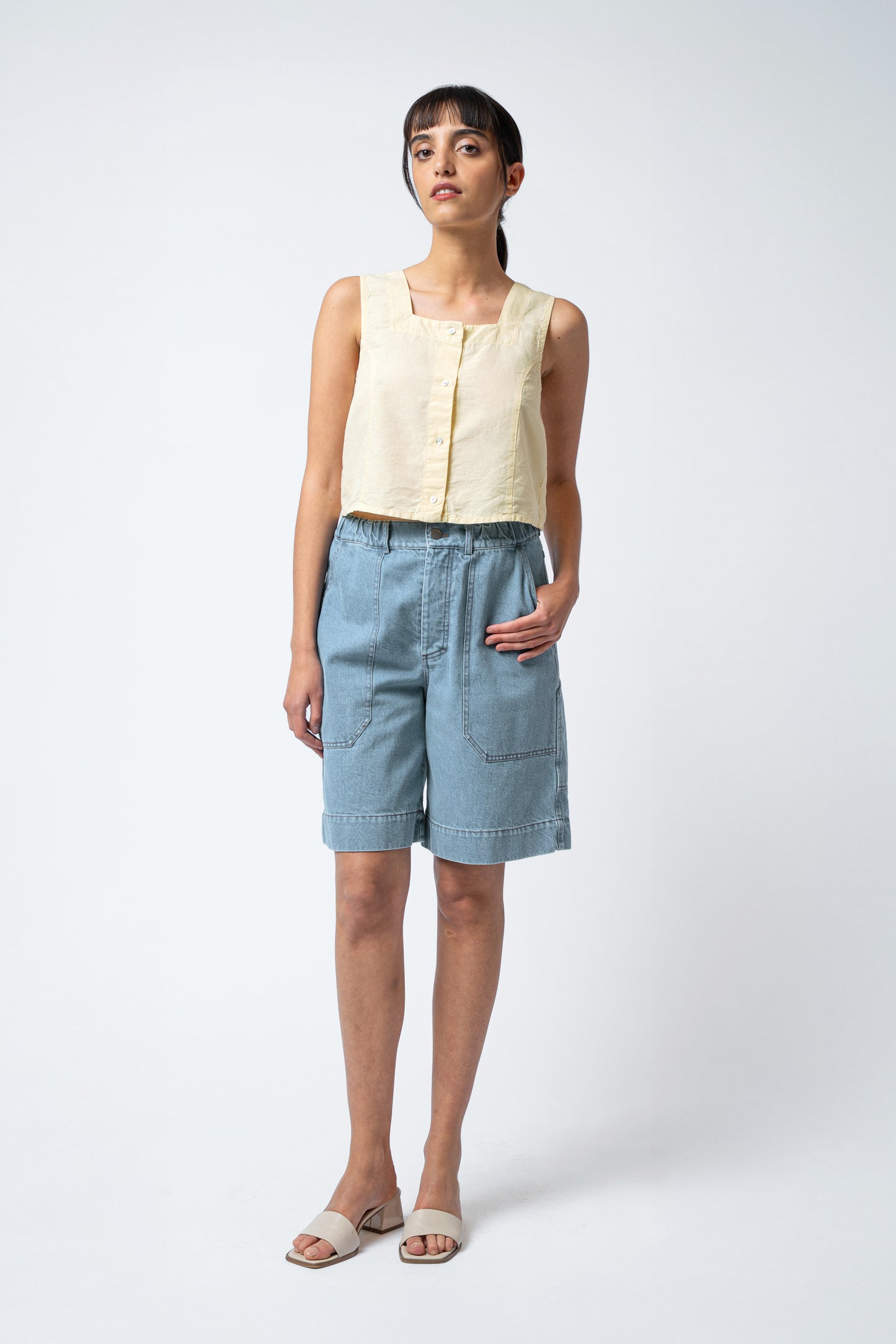 Top Yoko leggero giallo Burro