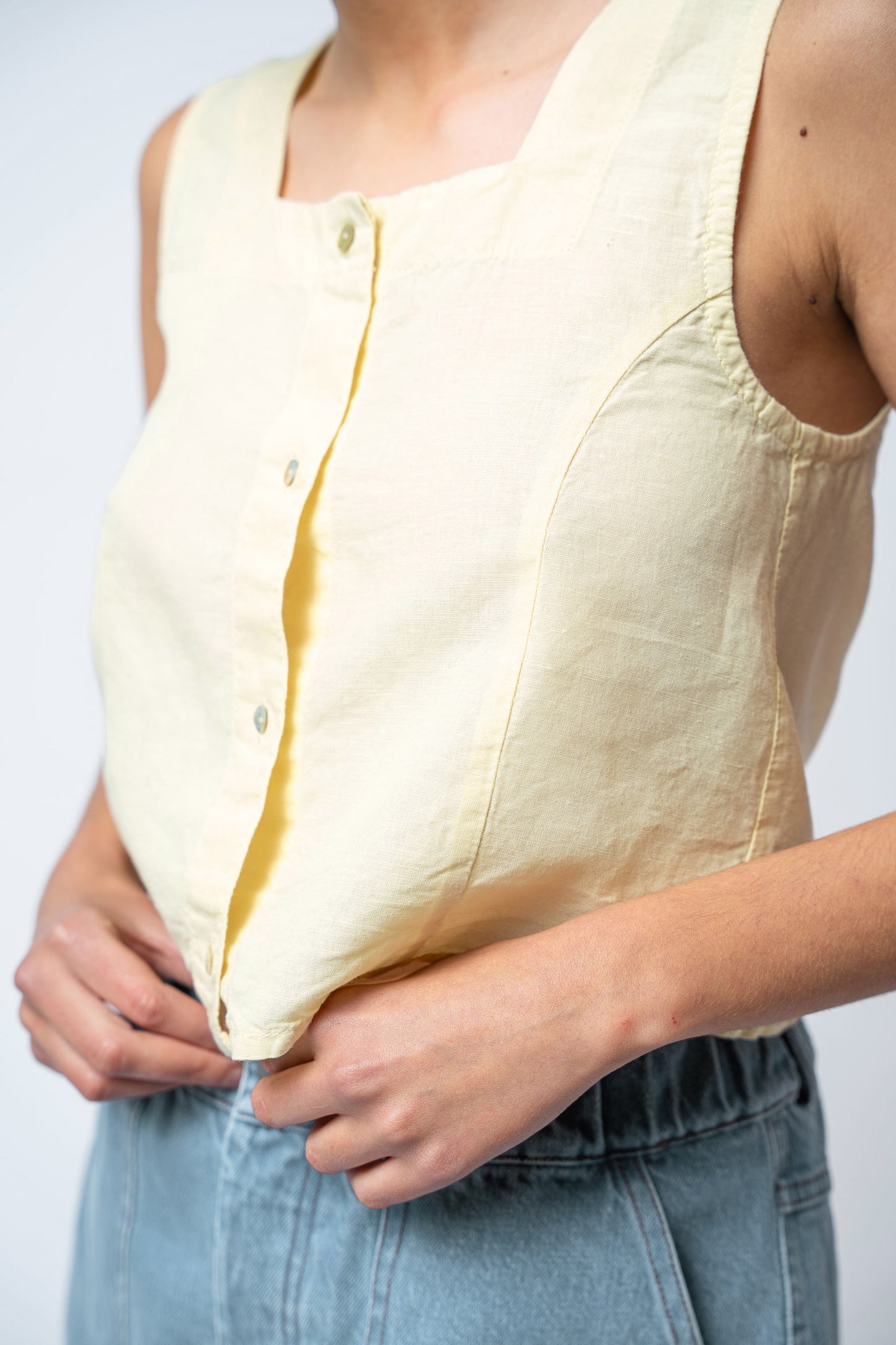 Top Yoko leggero giallo Burro