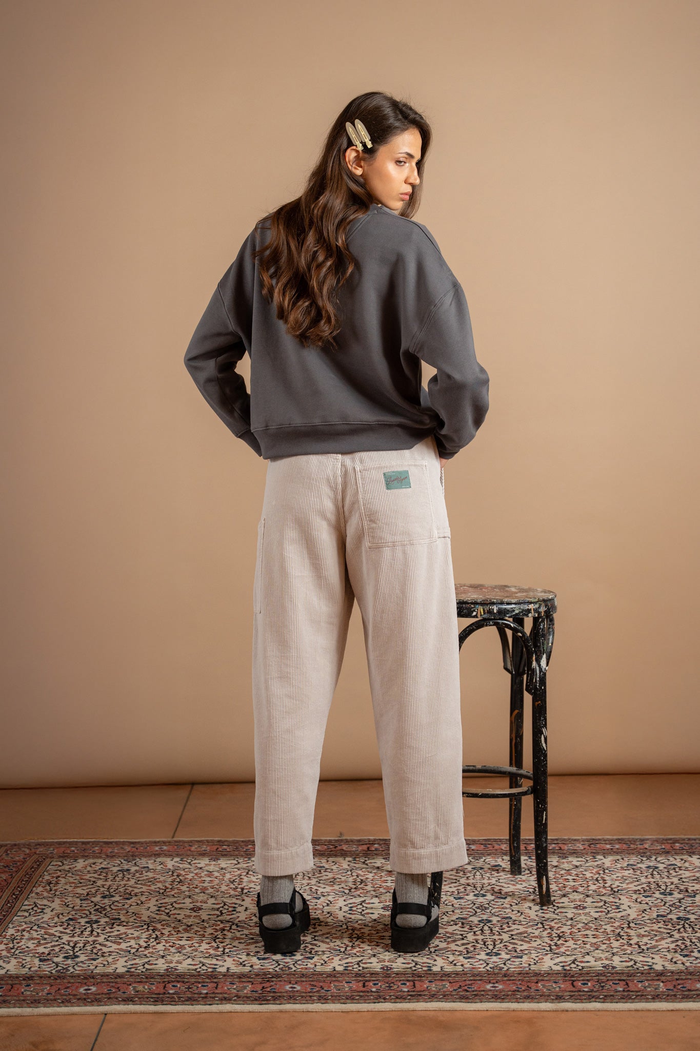 AP02 - Pantalone Apollo velluto Sasso- tg. XS