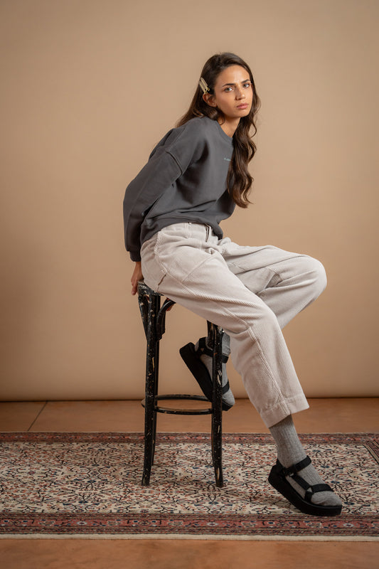 Pantaloni Apollo in velluto - Sasso