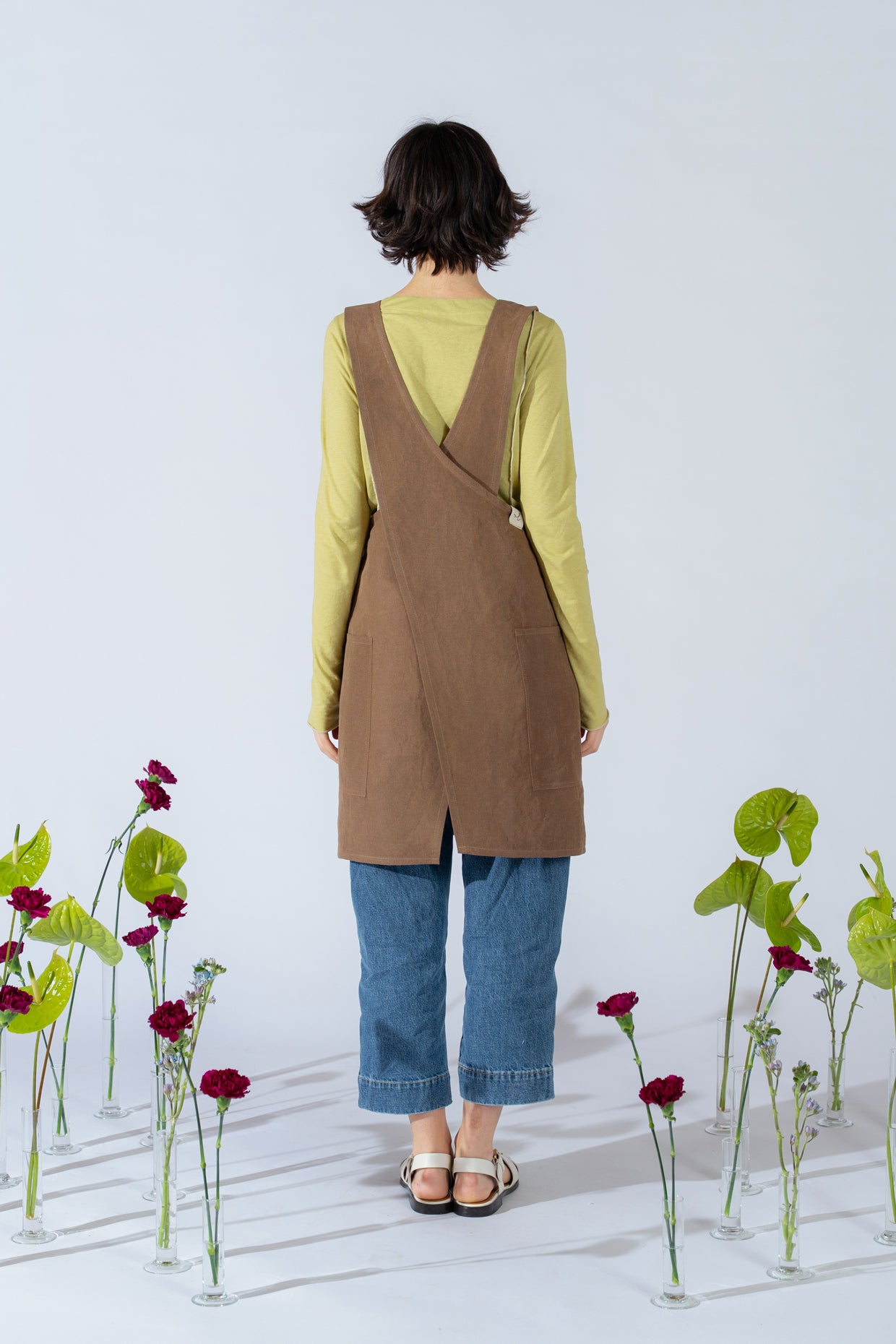 Schürze/Kleid für Damen – braun Old