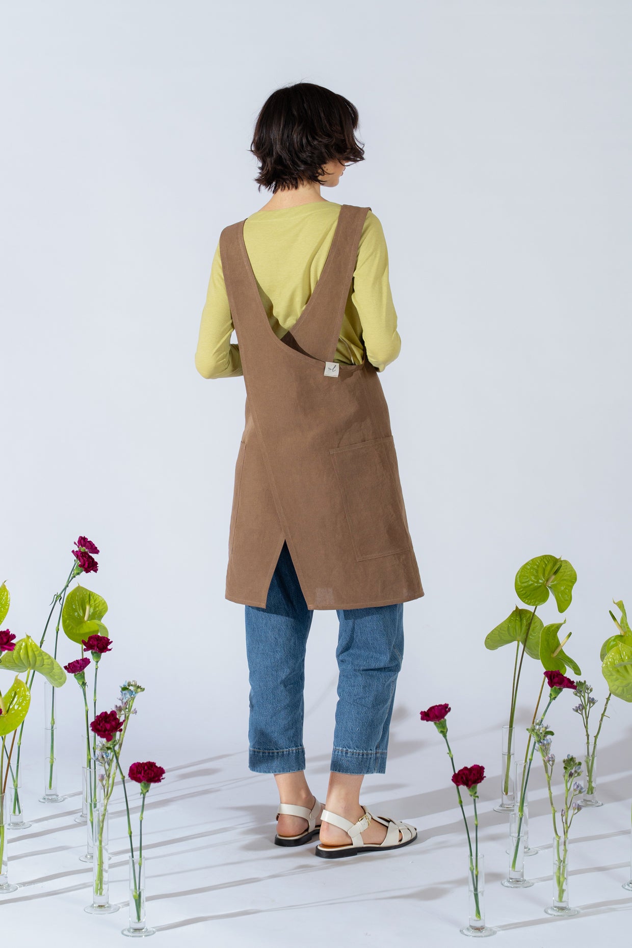 Schürze/Kleid für Damen – braun Old