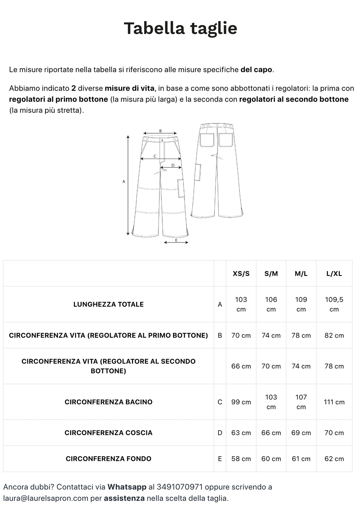 Jeans Jane in Denim di Canapa - Wide leg - jeans nero