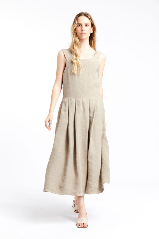 V1 - Vestito Apron Tortora - M/L