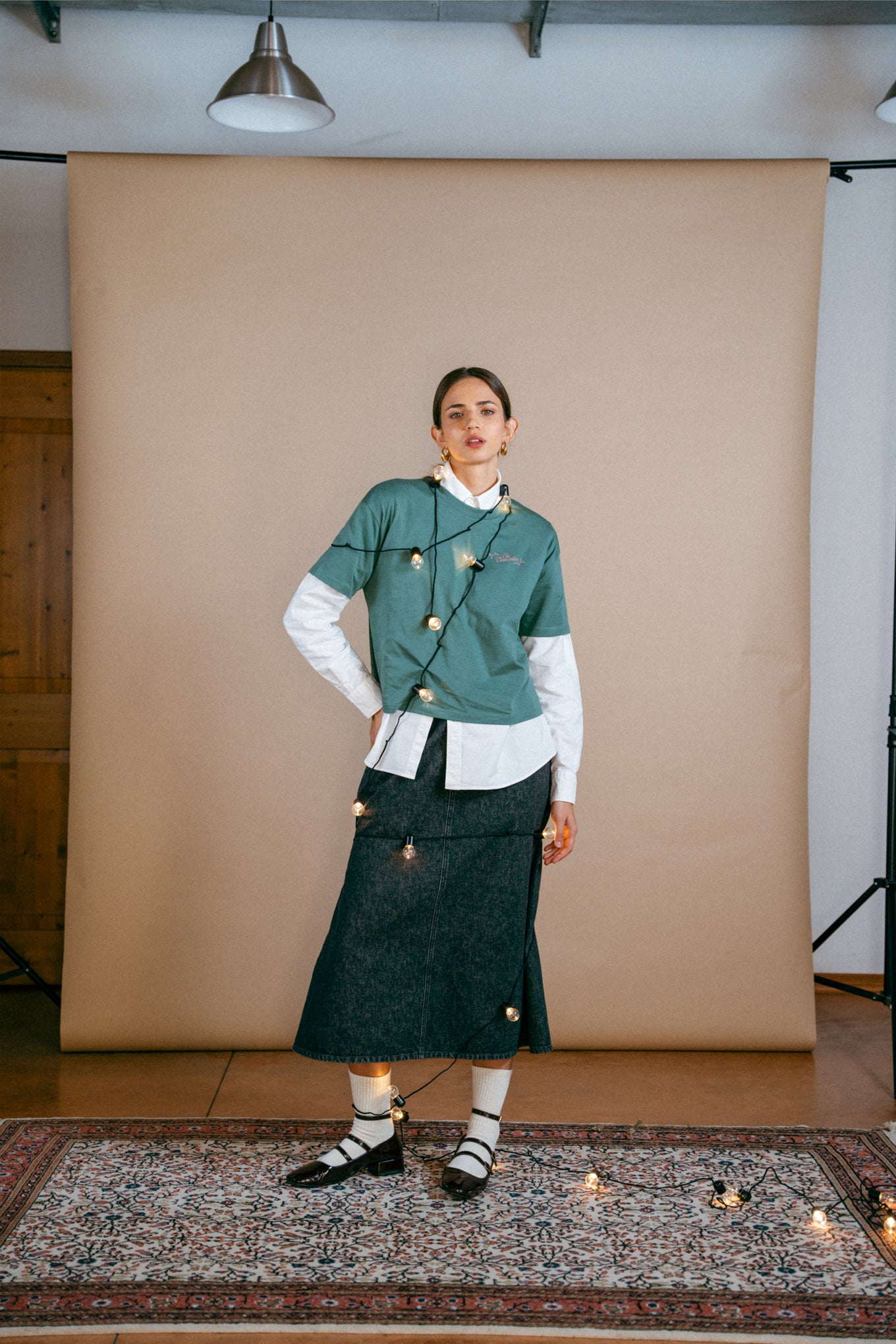 T-shirt "In divenire" - verde Eucalipto