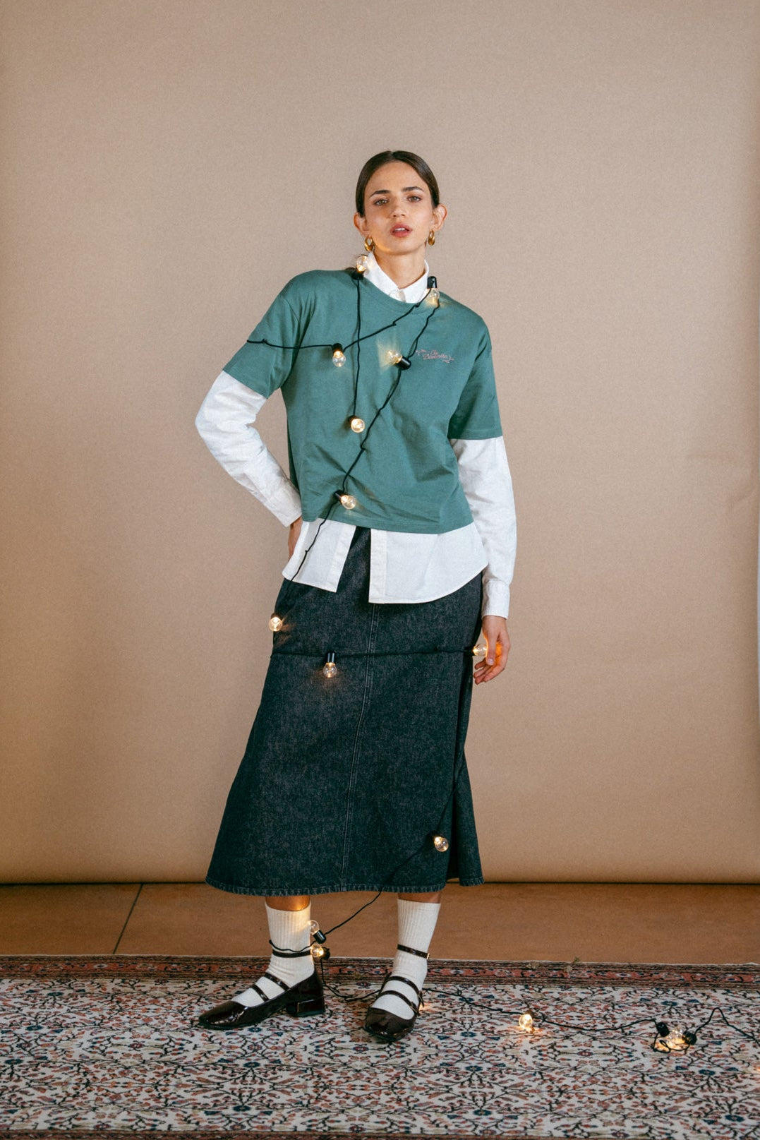 Jeansrock Lia – Schwarz stonewashed Jeans