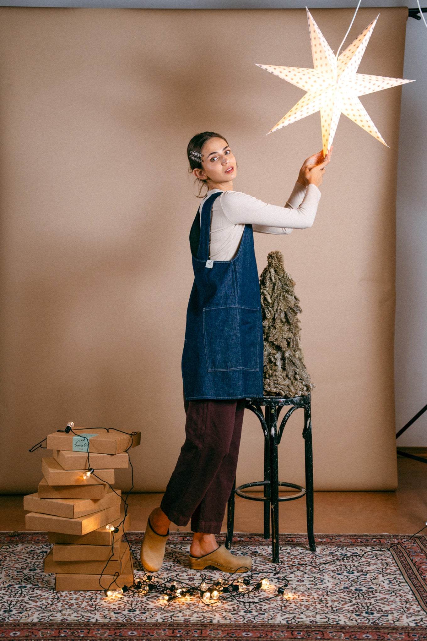 Schürze/Kleid Damen - Jeans Baumwolle-Hanf